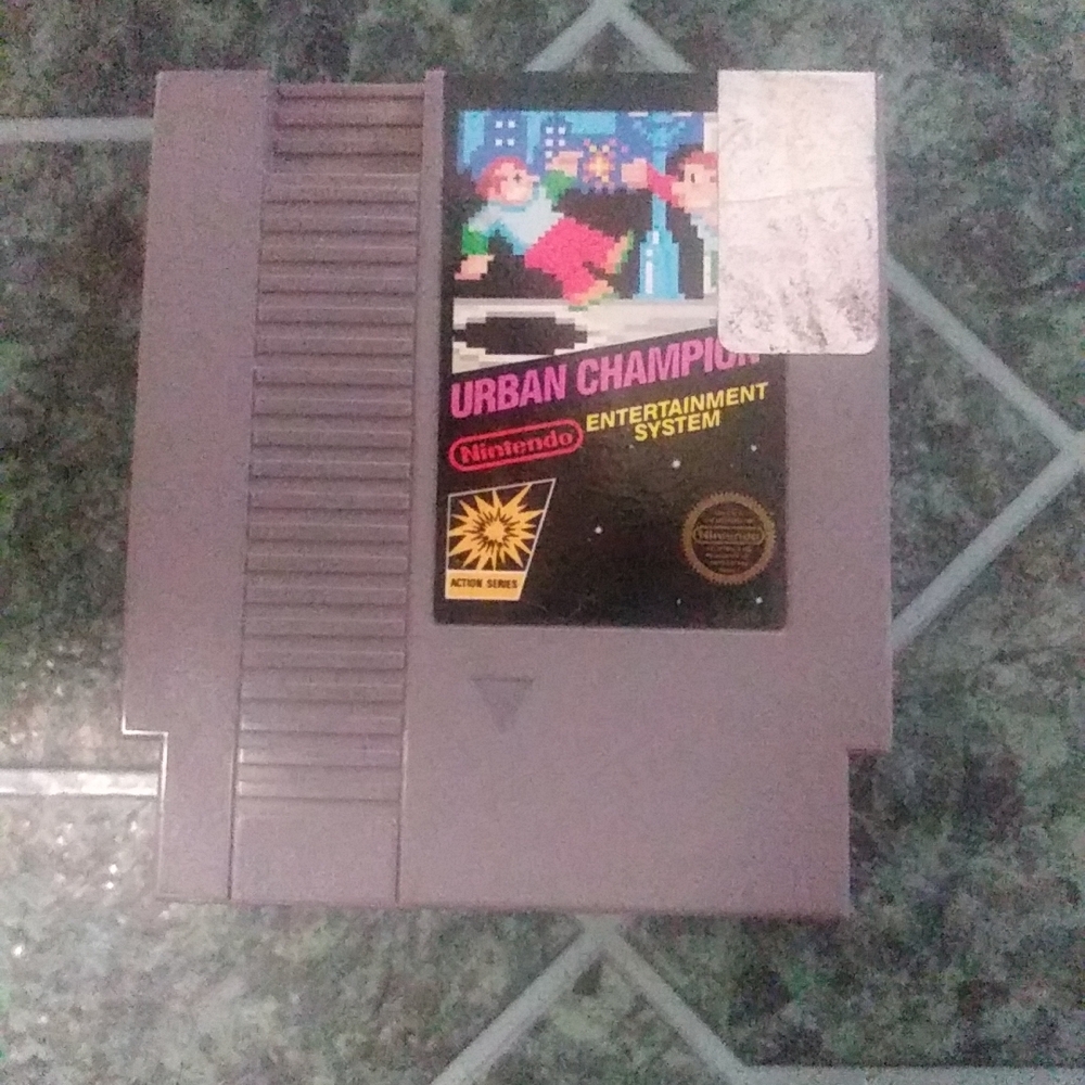 Nintendo Urban Champion NES Cartridge - Gray Shell with Black Label